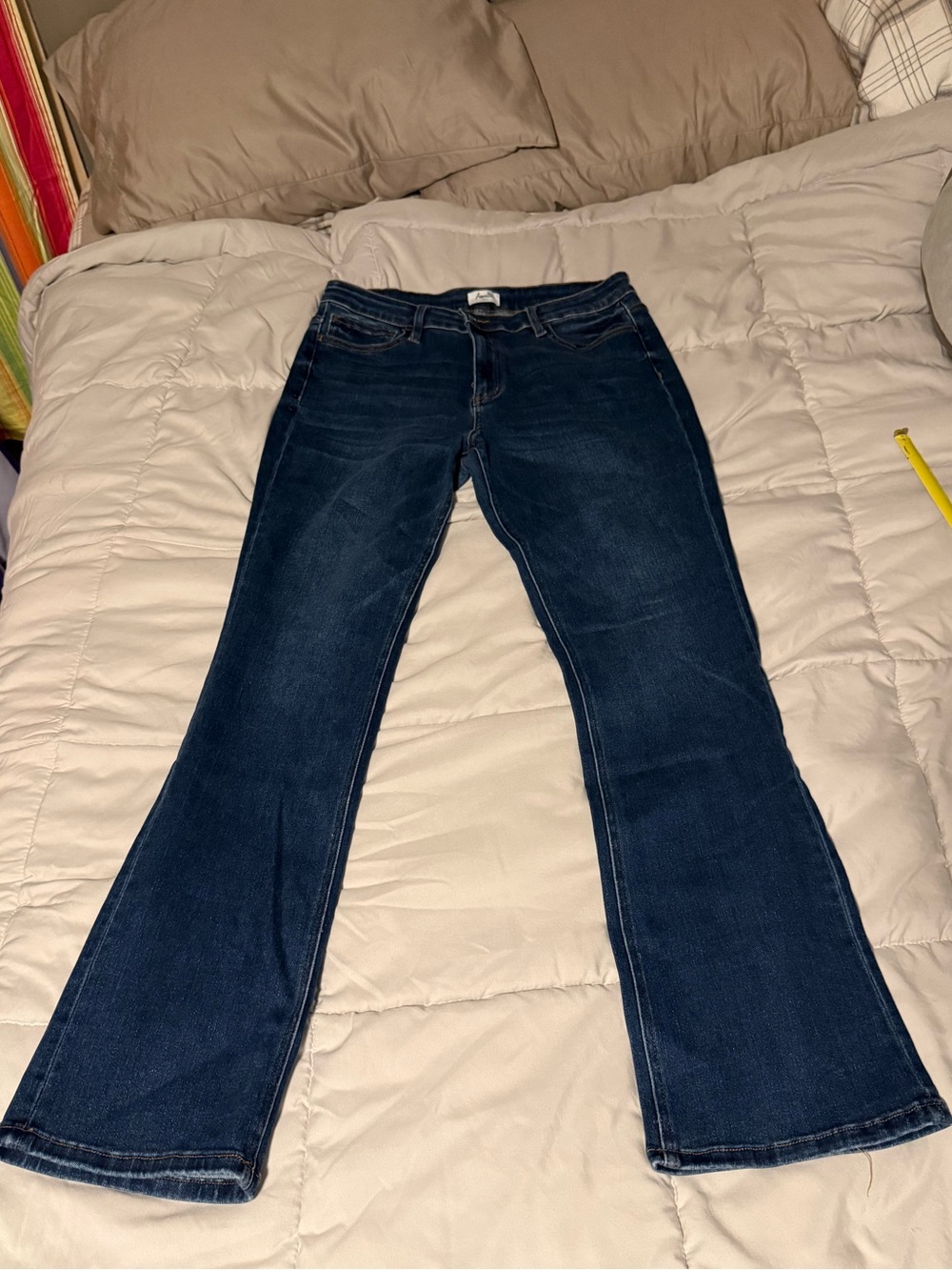 Women’s Dark Blue Bootcut Jeans - Classic Stretch Denim